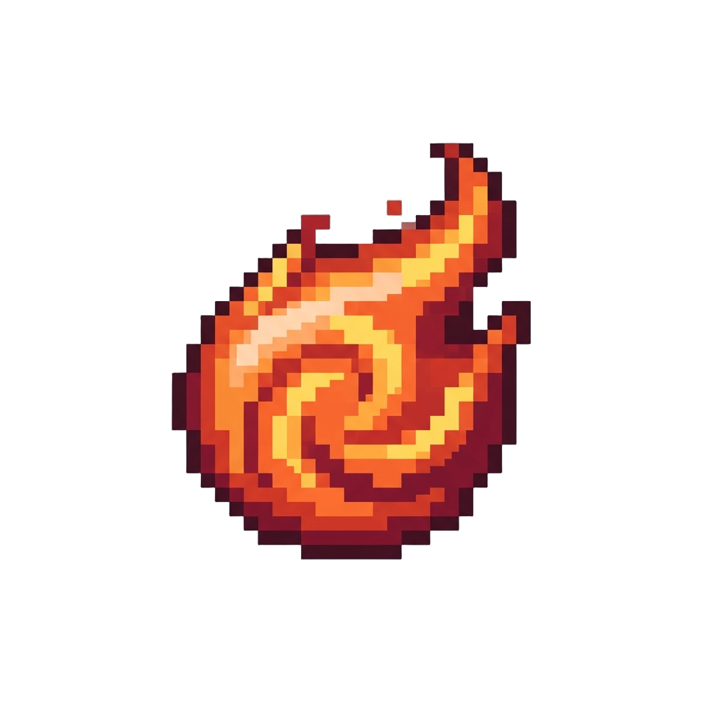 Swirling Fireball Projectiles