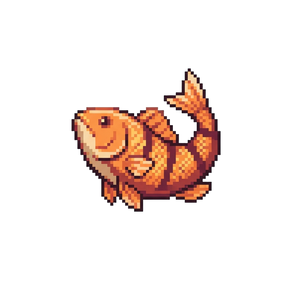 A Flopping Miniature Striped Fish