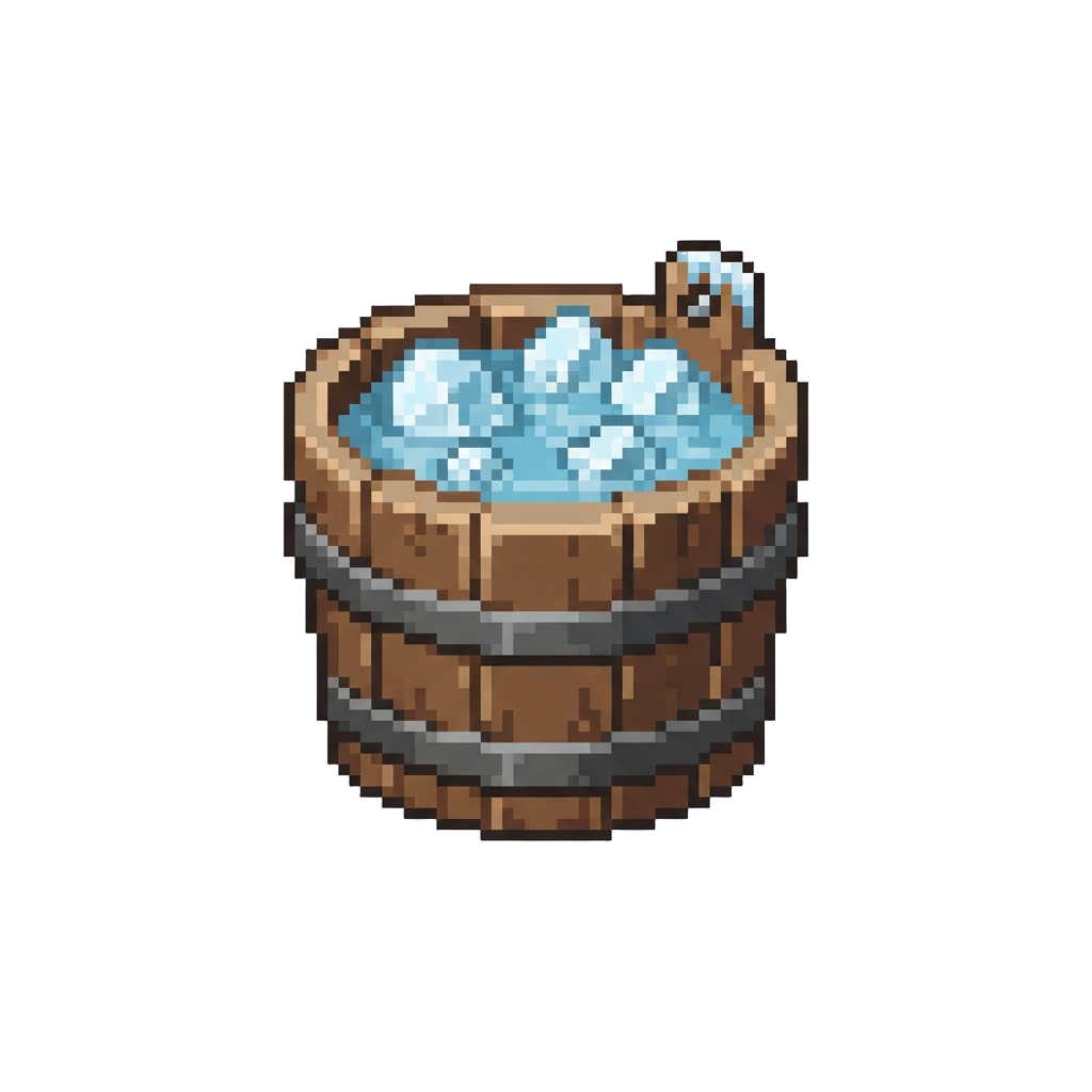 Icy Bucket Water