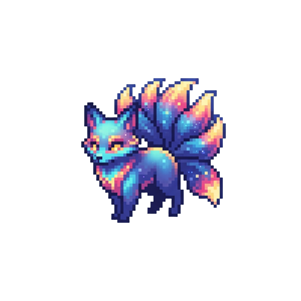 A Glowing Astral Nine-tailed Fox