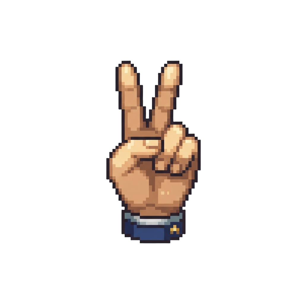 A Confident Two-finger Salute