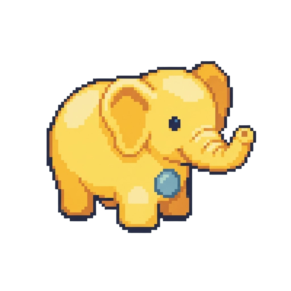 A Squeaky Vinyl Elephant Toy