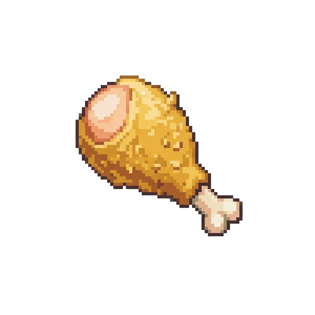 A Giant Golden Crispy Fried Chicken Drumstick