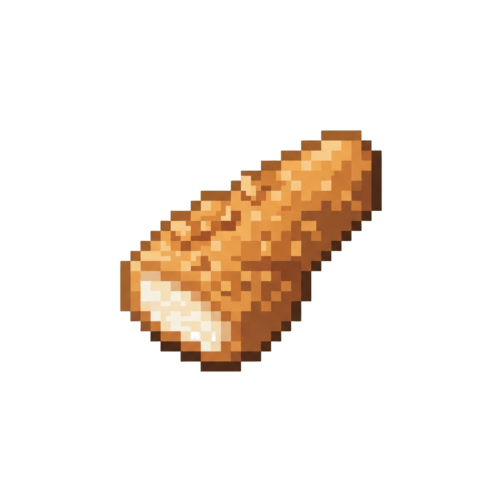 A Warm Crunchy Chicken Tender Stick