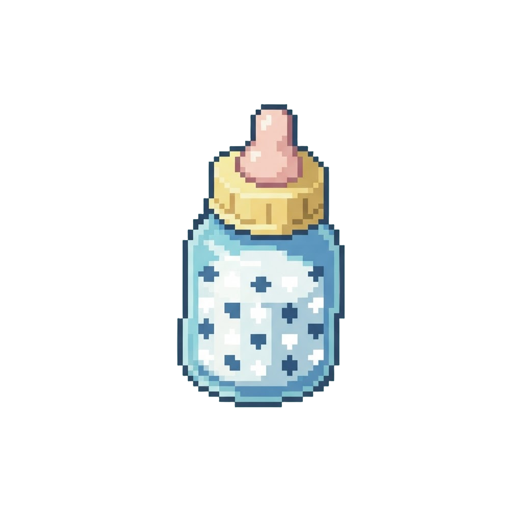 A Cute Polka-dot Baby Milk Bottle