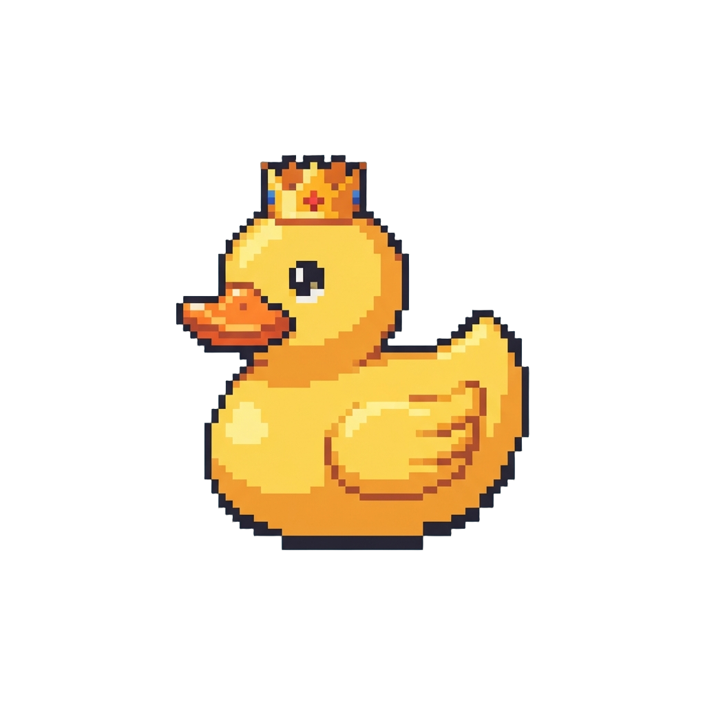 A Squeaky Rubber Duckie with a Tiny Crown