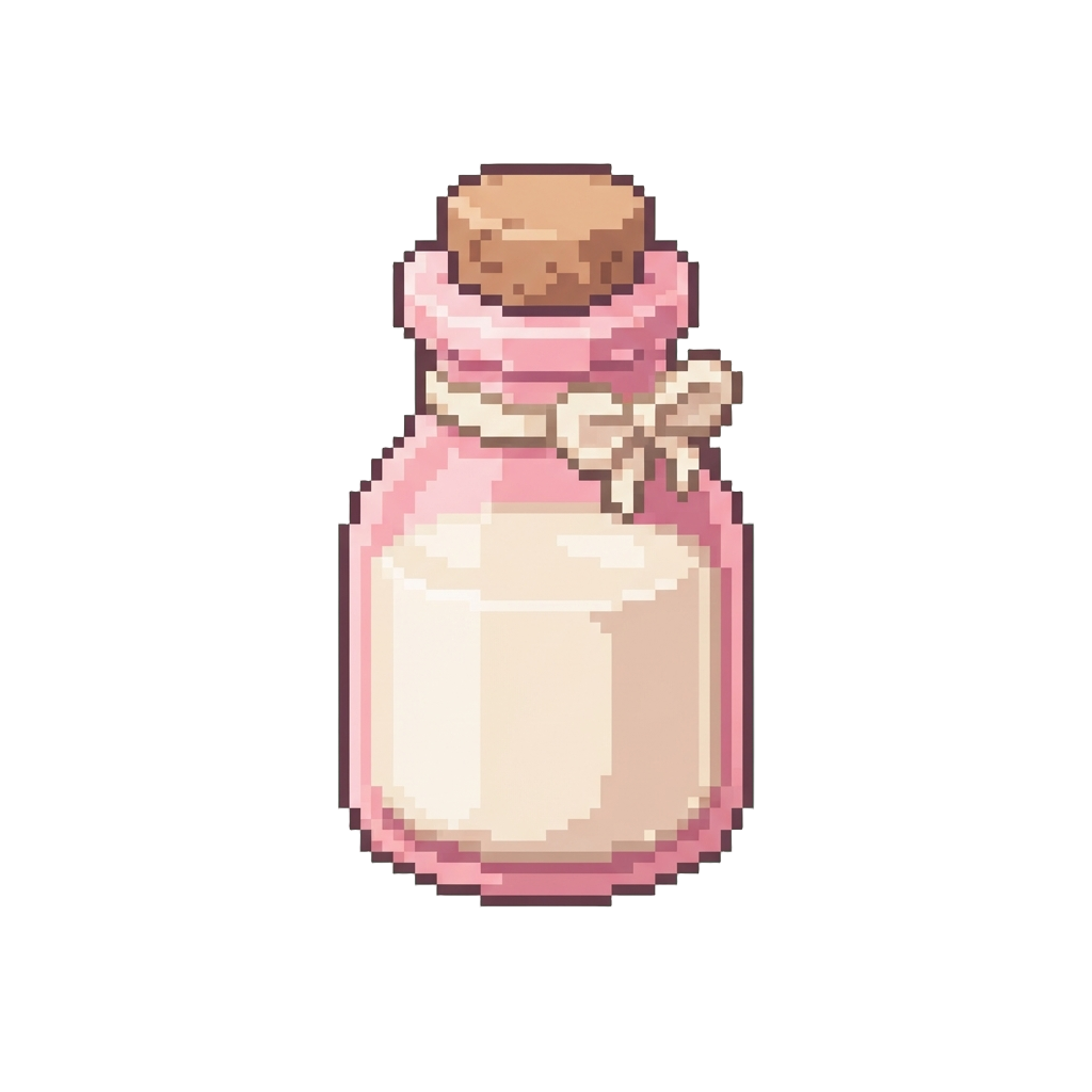 A Cozy Pastel Pink Warm Milk Bottle