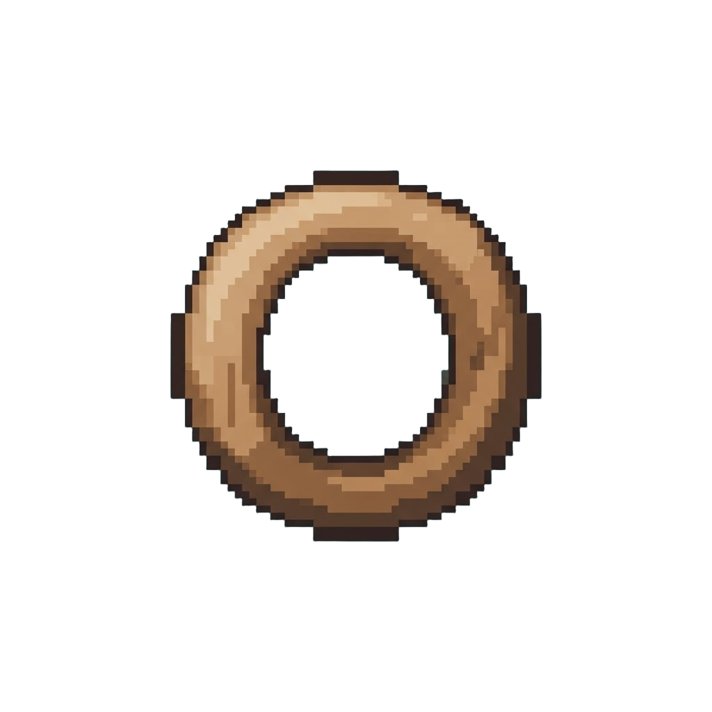 A Plain Wooden Teething Ring