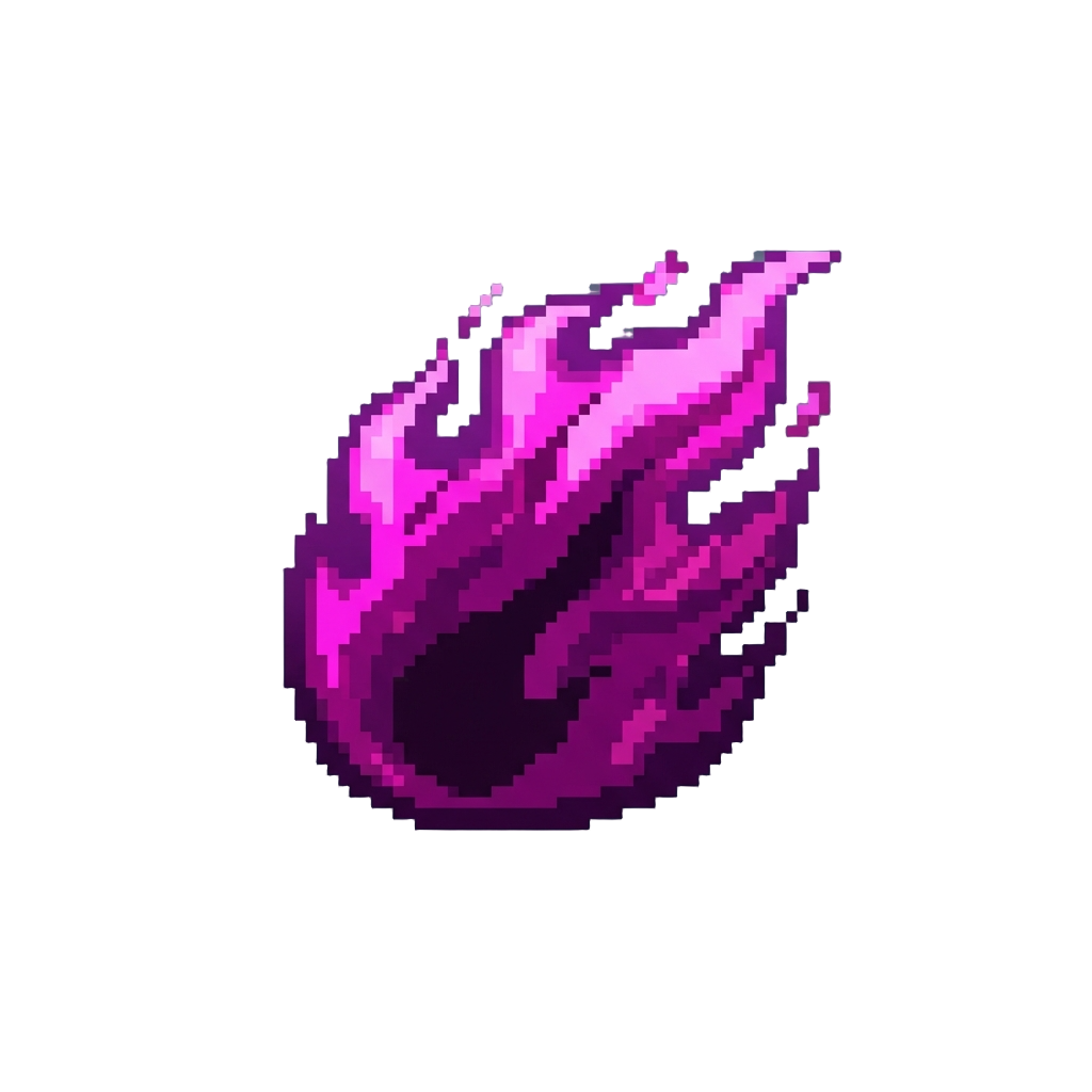 A Surging Demonic Violet Firestorm