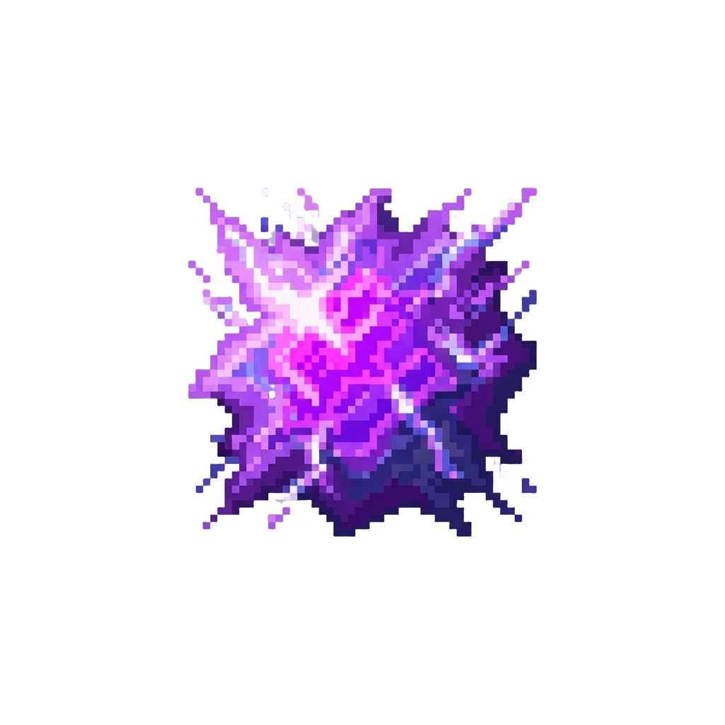 A Crackling Violet Static Distortion Field