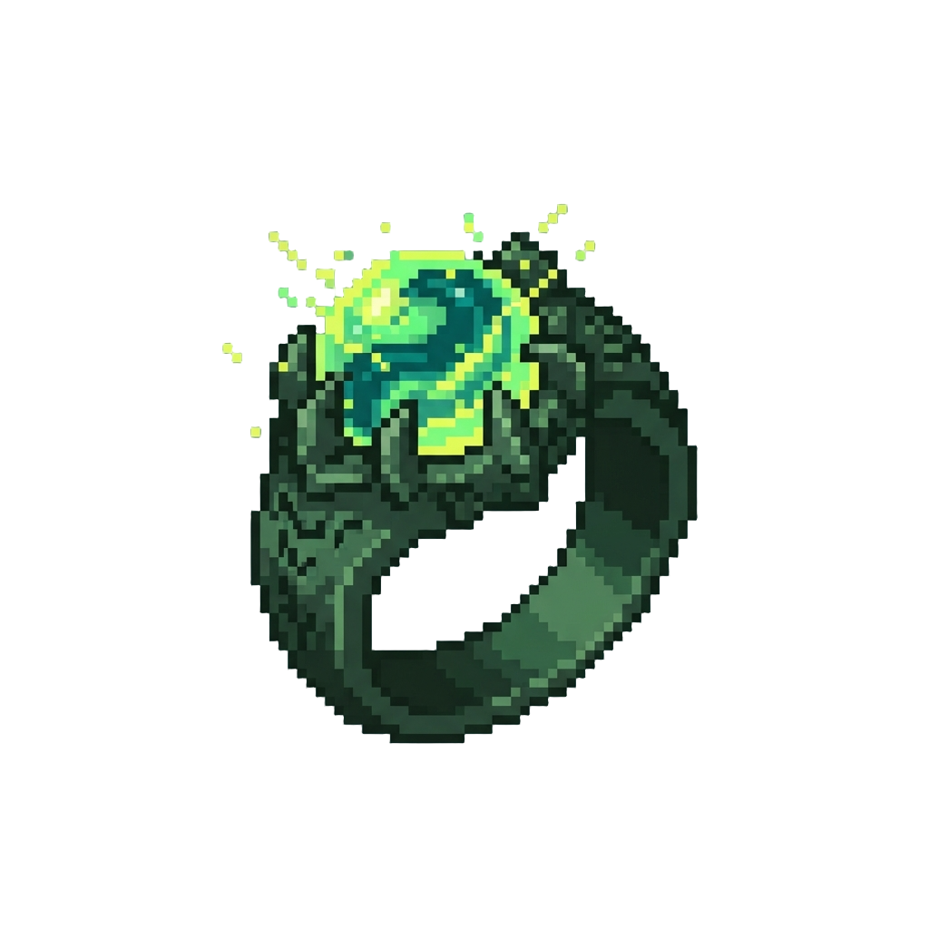 A Crackling Toxic Jade Bio-plasma Ring