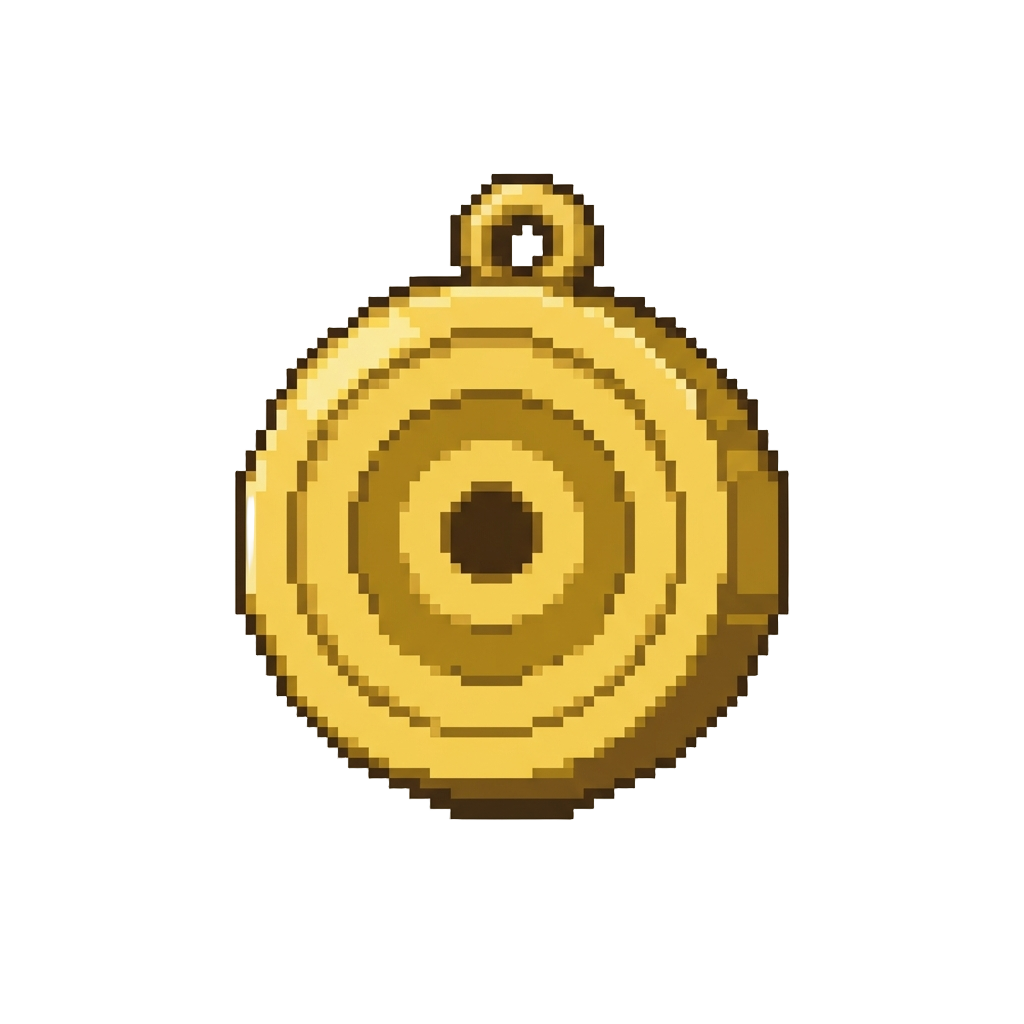 A Golden Bullseye Medallion Target