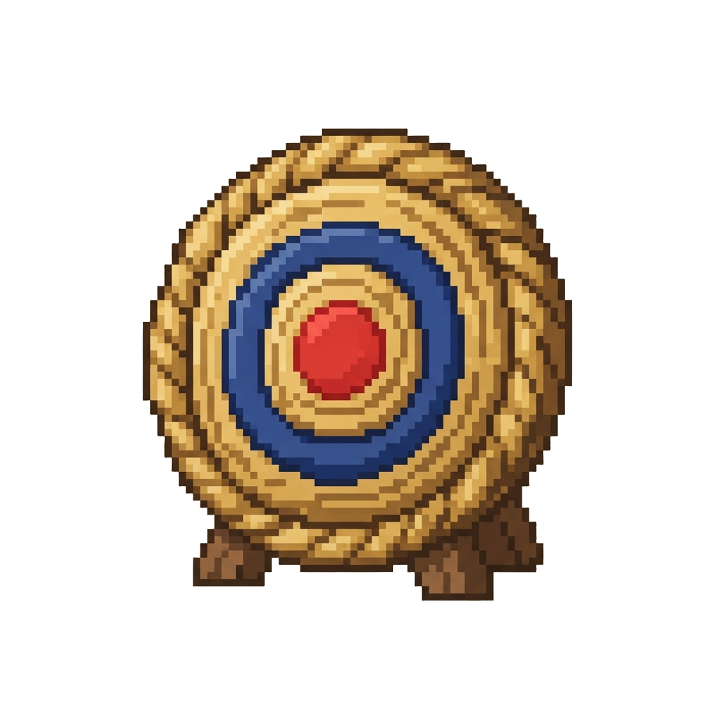 A Classic Ringed Straw Target Emblem