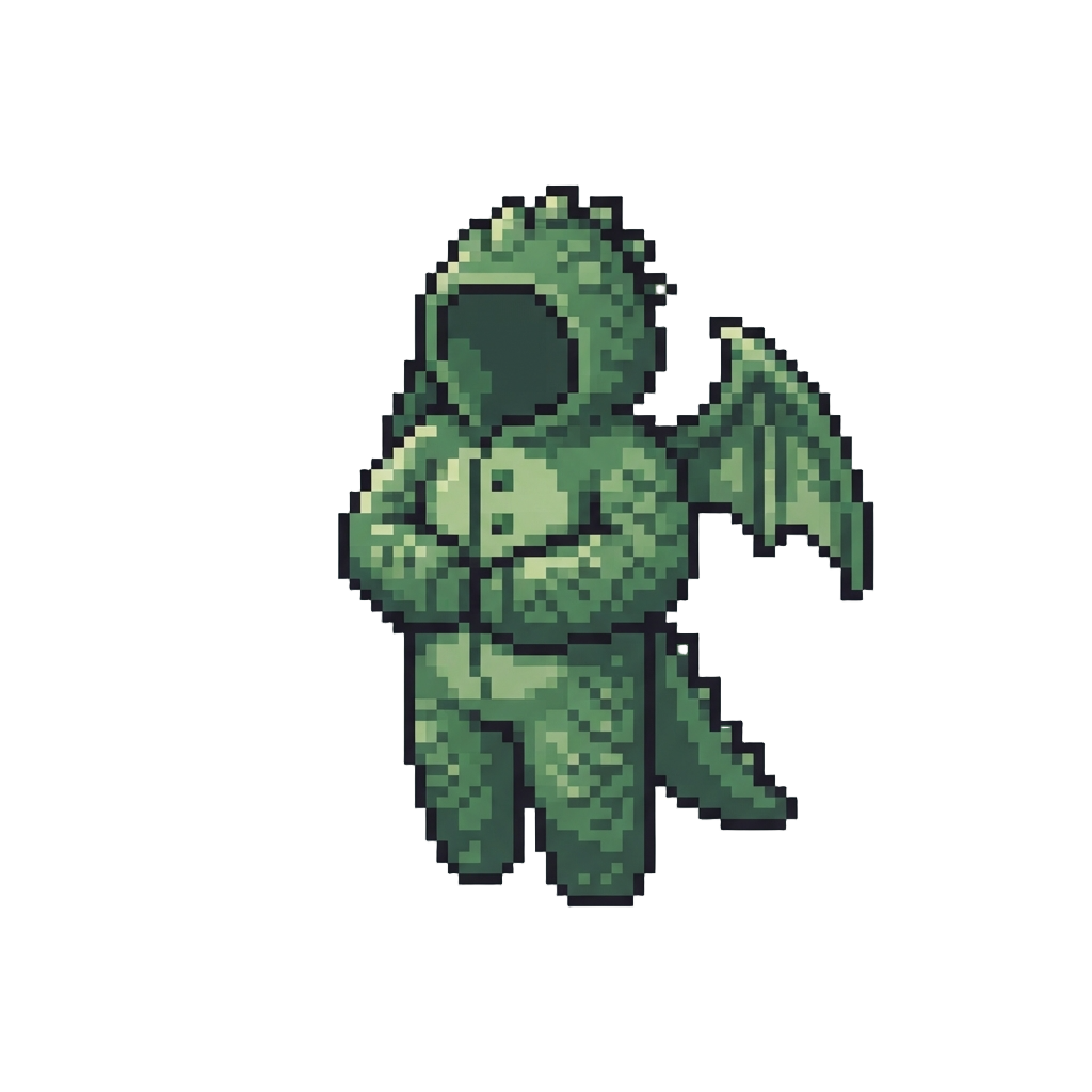 A Scaly Green Dragon Jumpsuit with Wings
