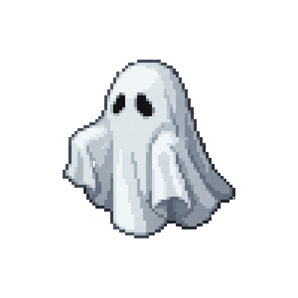 A Classic White Ghost Sheet Costume with Cutout Eyes