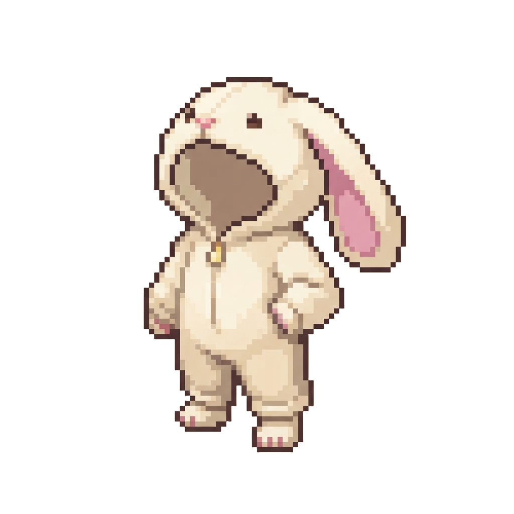 A Cozy Bunny Jumpsuit with Long Floppy Ears