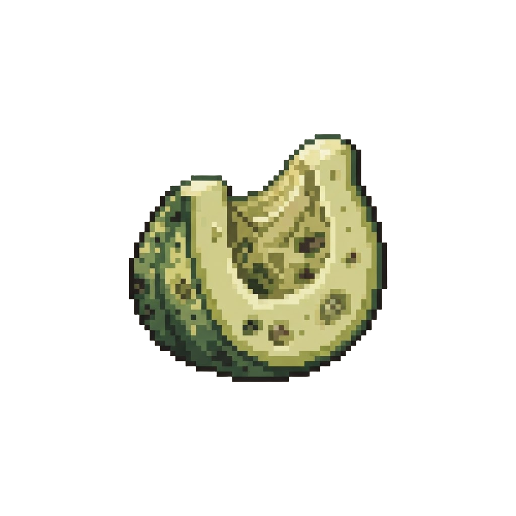 Spotted Fungus Green Pumpkin Slice