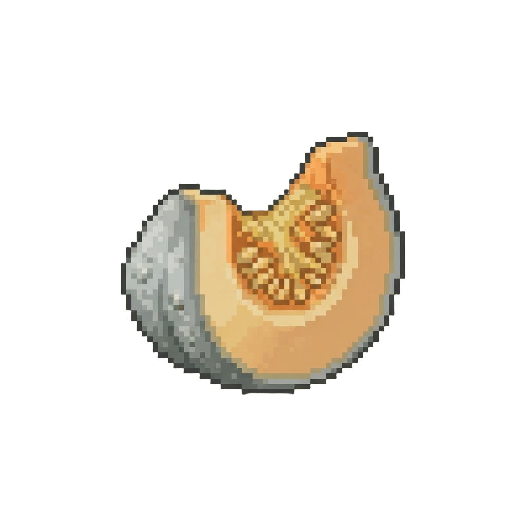 Chalky Gray Hubbard Pumpkin Slice