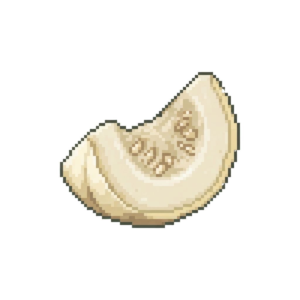 Raw White Pumpkin Slice