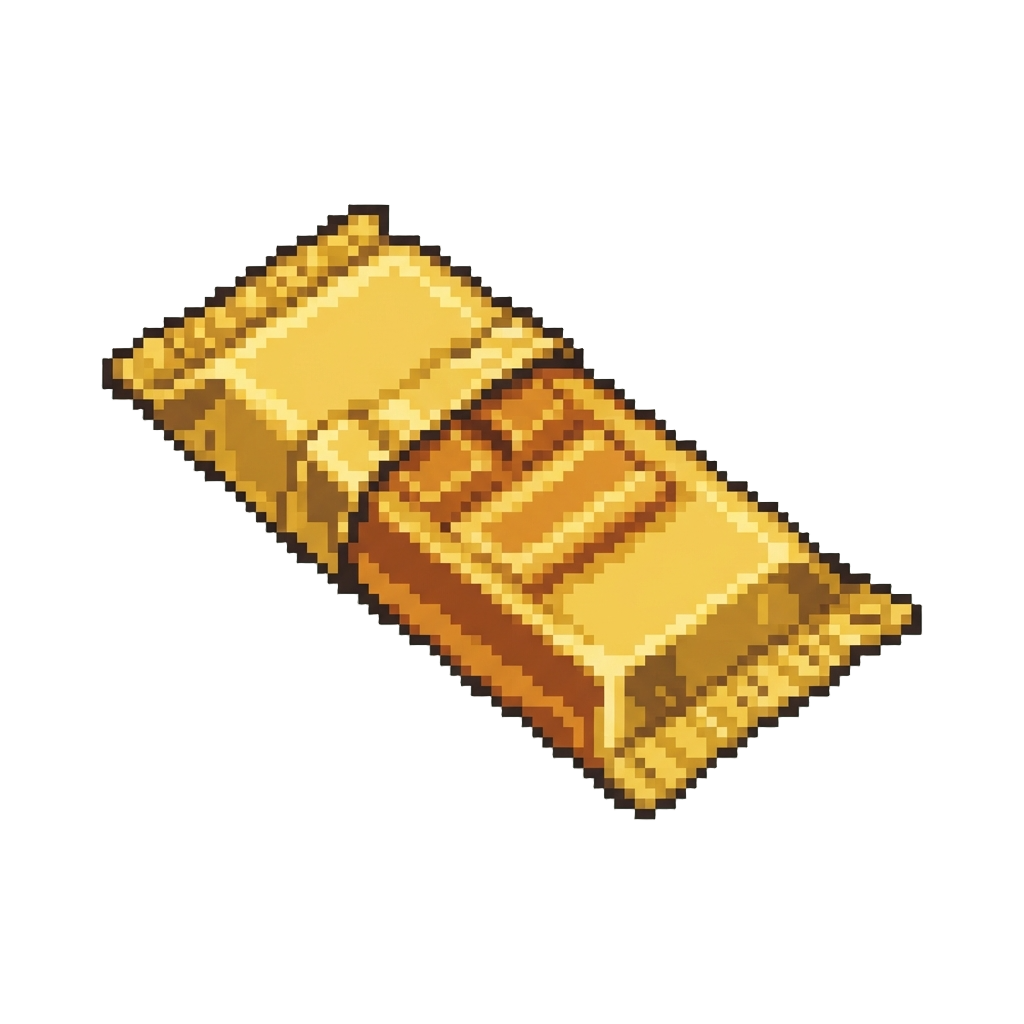 A Massive King-size Golden-wrapped Chocolate Bar