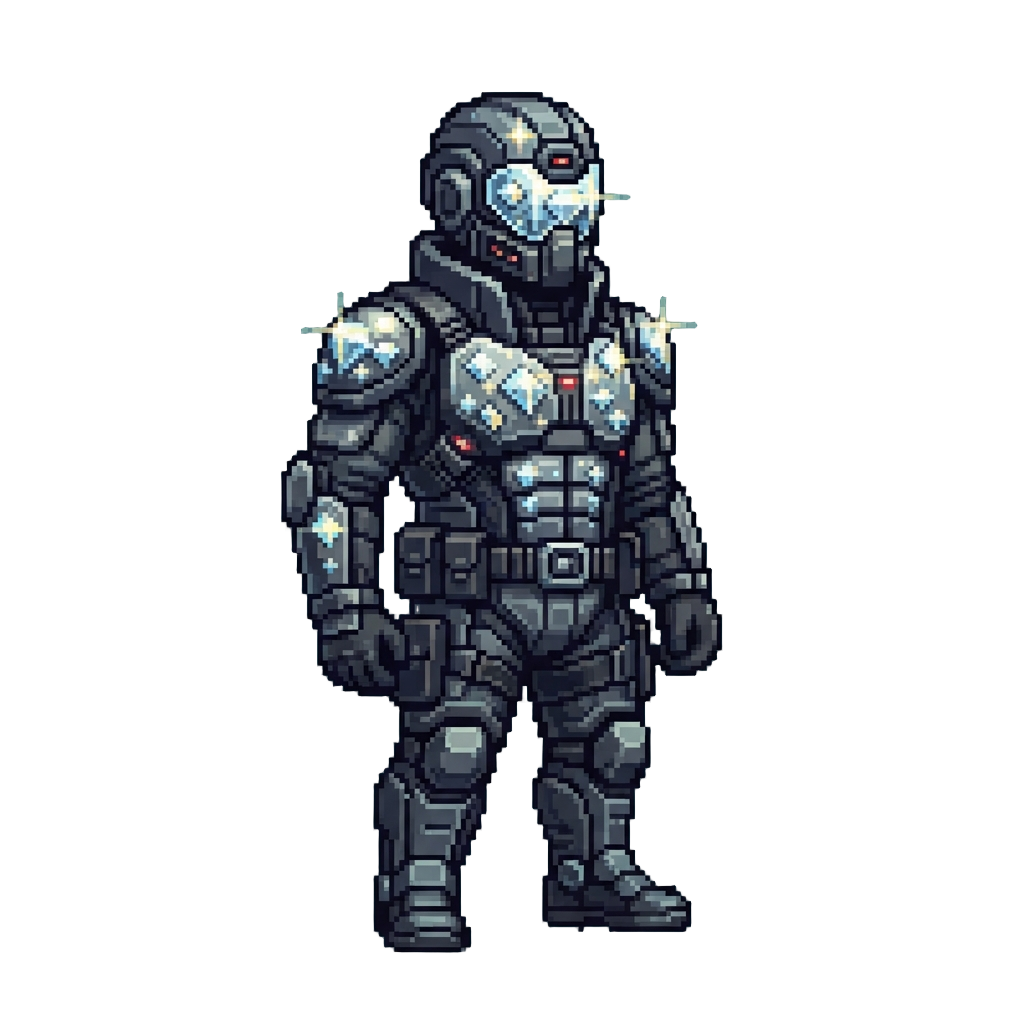A Shiny Diamond-encrusted Tactical Suit