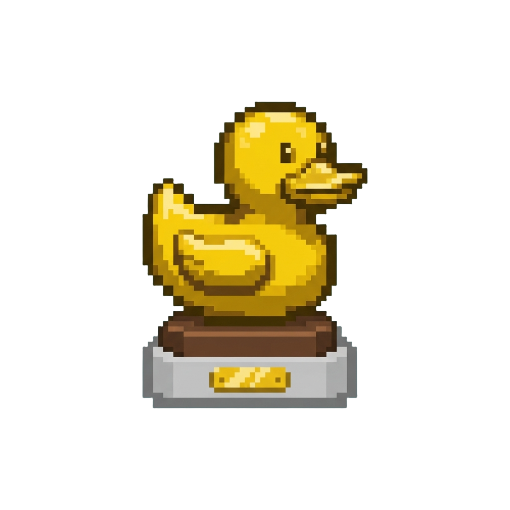 A Golden Rubber Ducky Trophy
