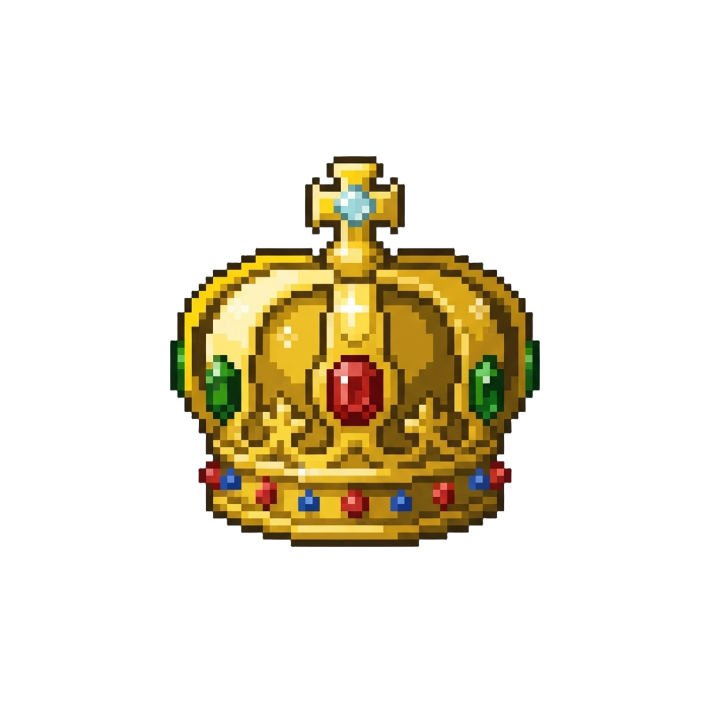 A Sparkly Royal Crown Badge