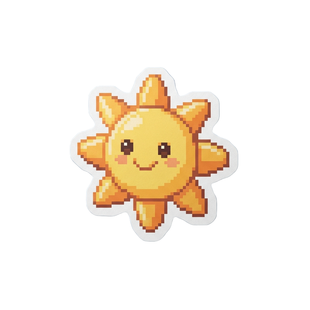 A Bright Cheerful Sun Sticker