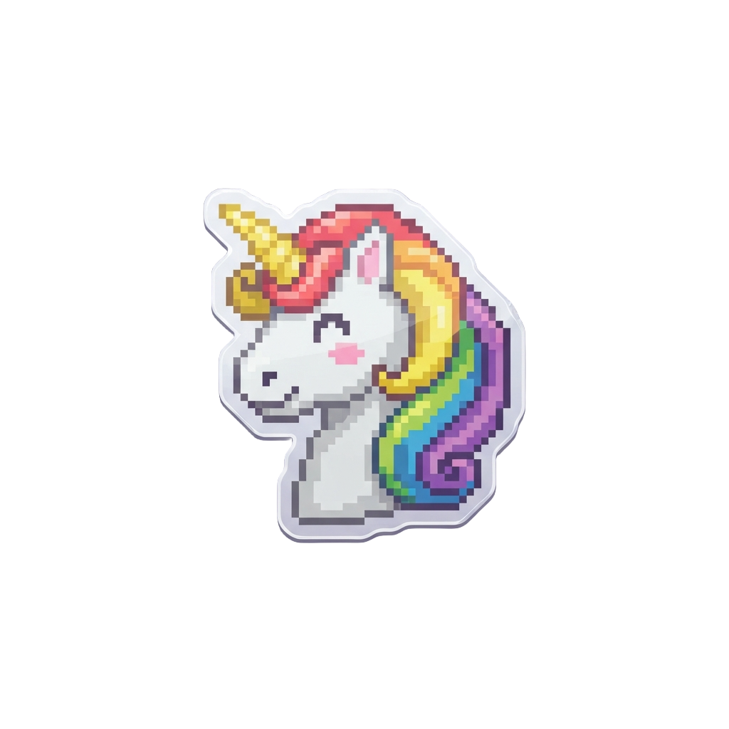 A Rainbow Unicorn Sticker