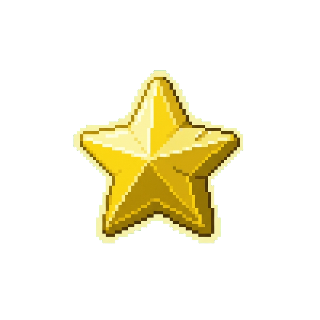 A Shiny Golden Star Sticker