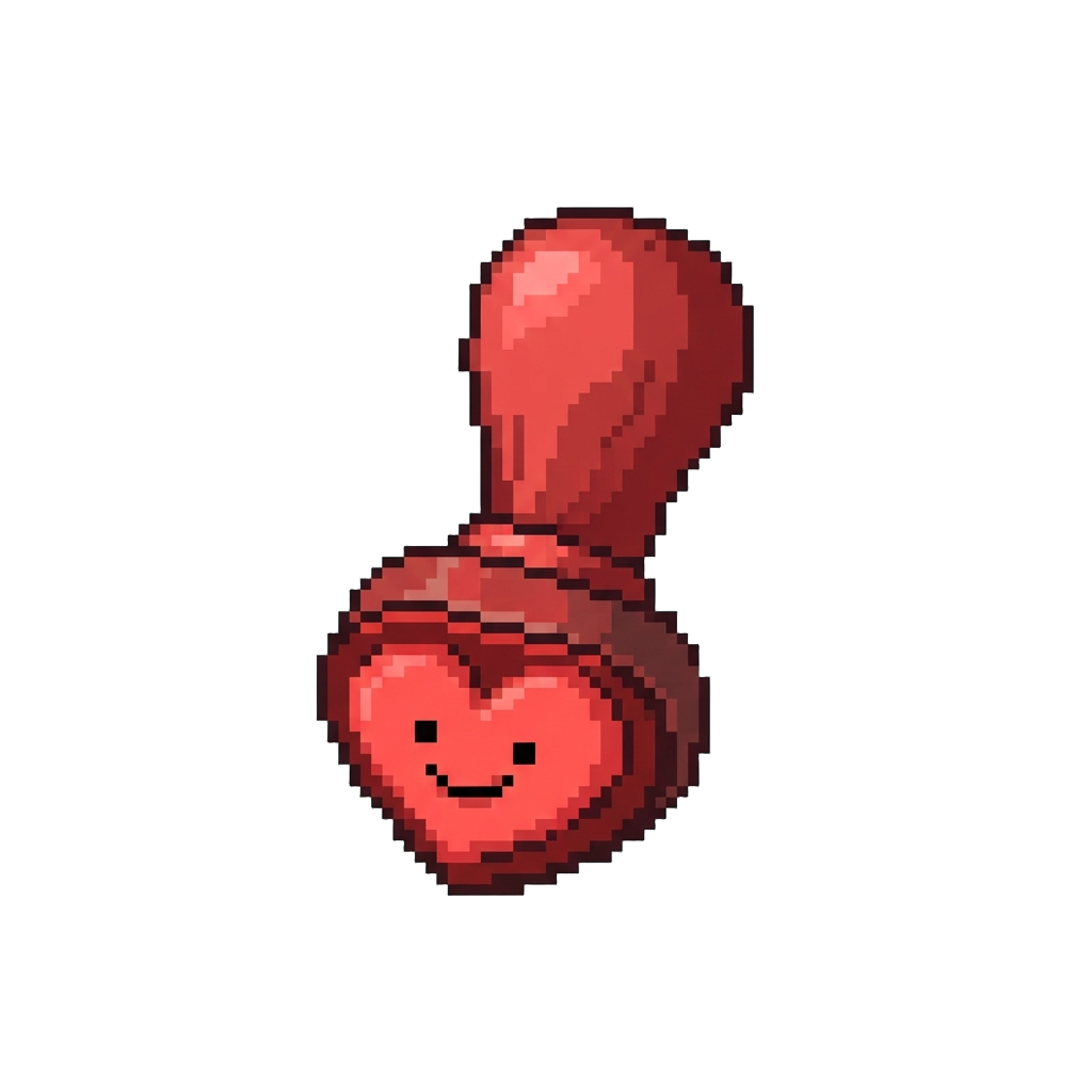 A Cute Smiling Heart Stamp