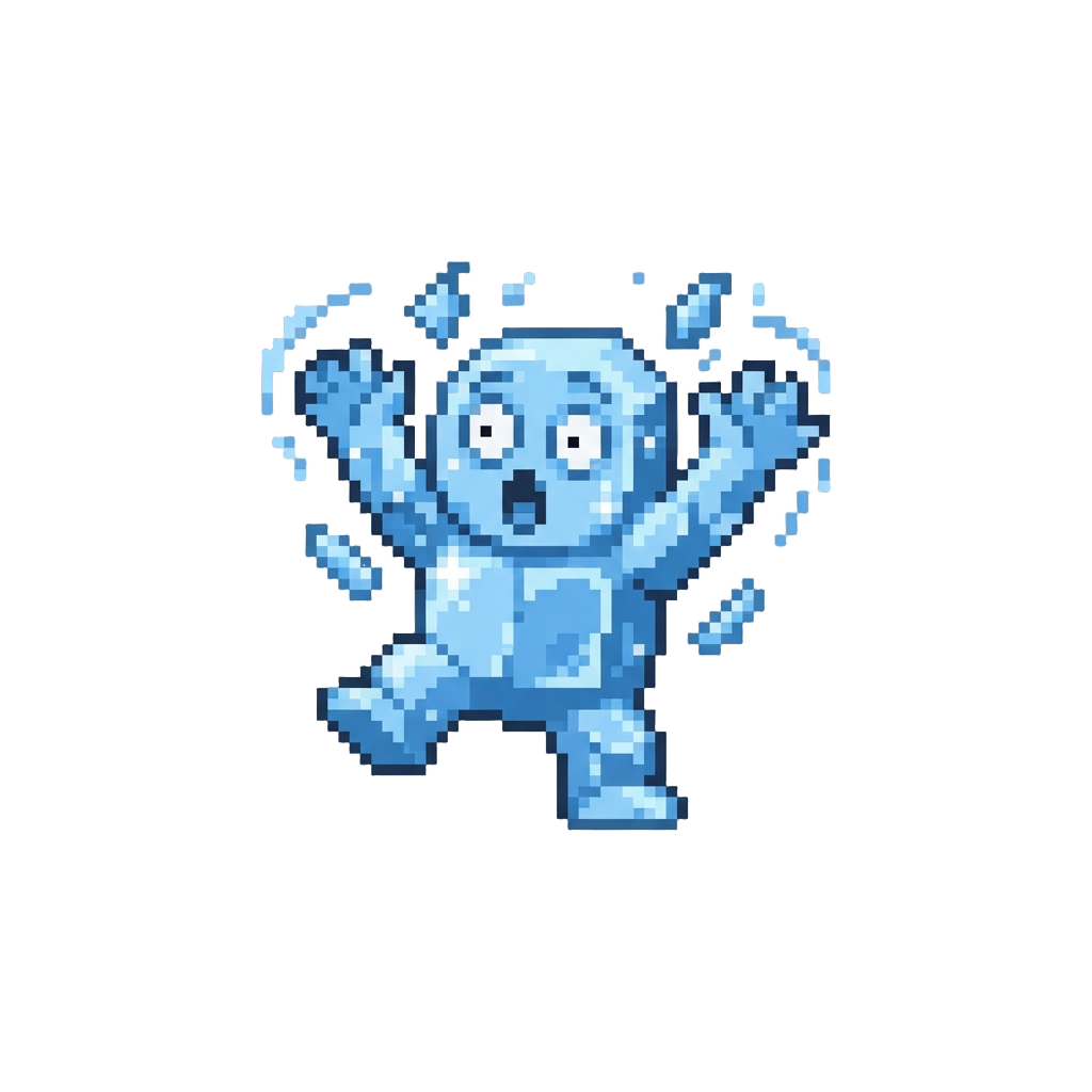 A Comical Arms-flailing Freeze