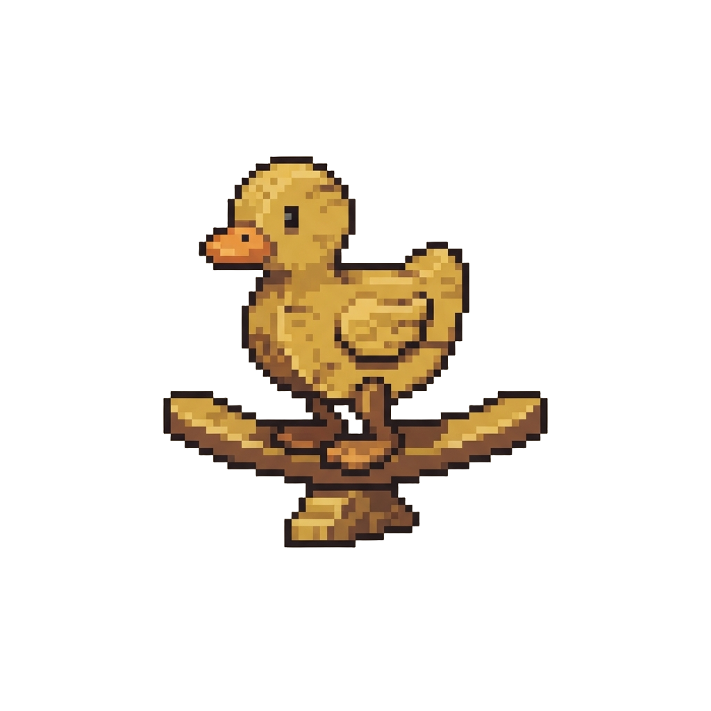 A Silly Duck-walk Crouch Balance