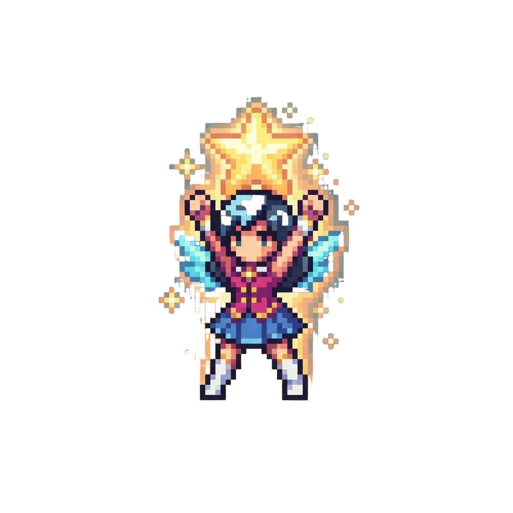 A Glowing Star-girl Finale Pose