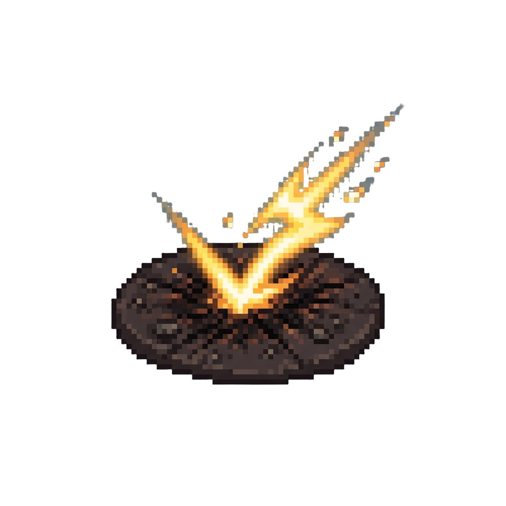 A Ricocheting Magic Spark That Singes the Ground