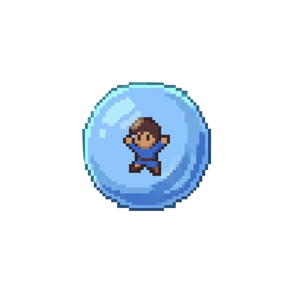 An Oversized Floating Bubble That Briefly Traps the User