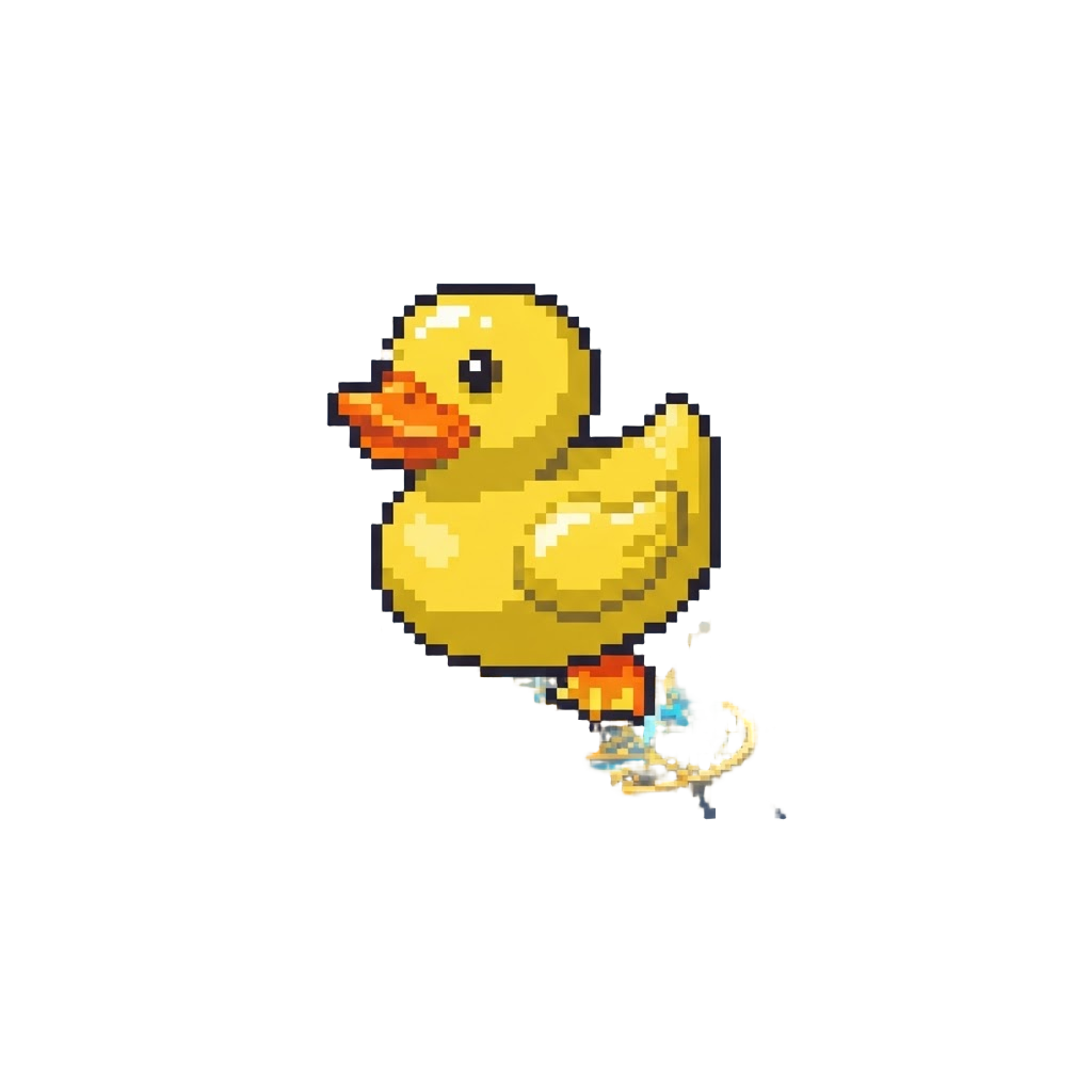 A Giant Squeaky Rubber Duck Bouncing Off the Casting Circle