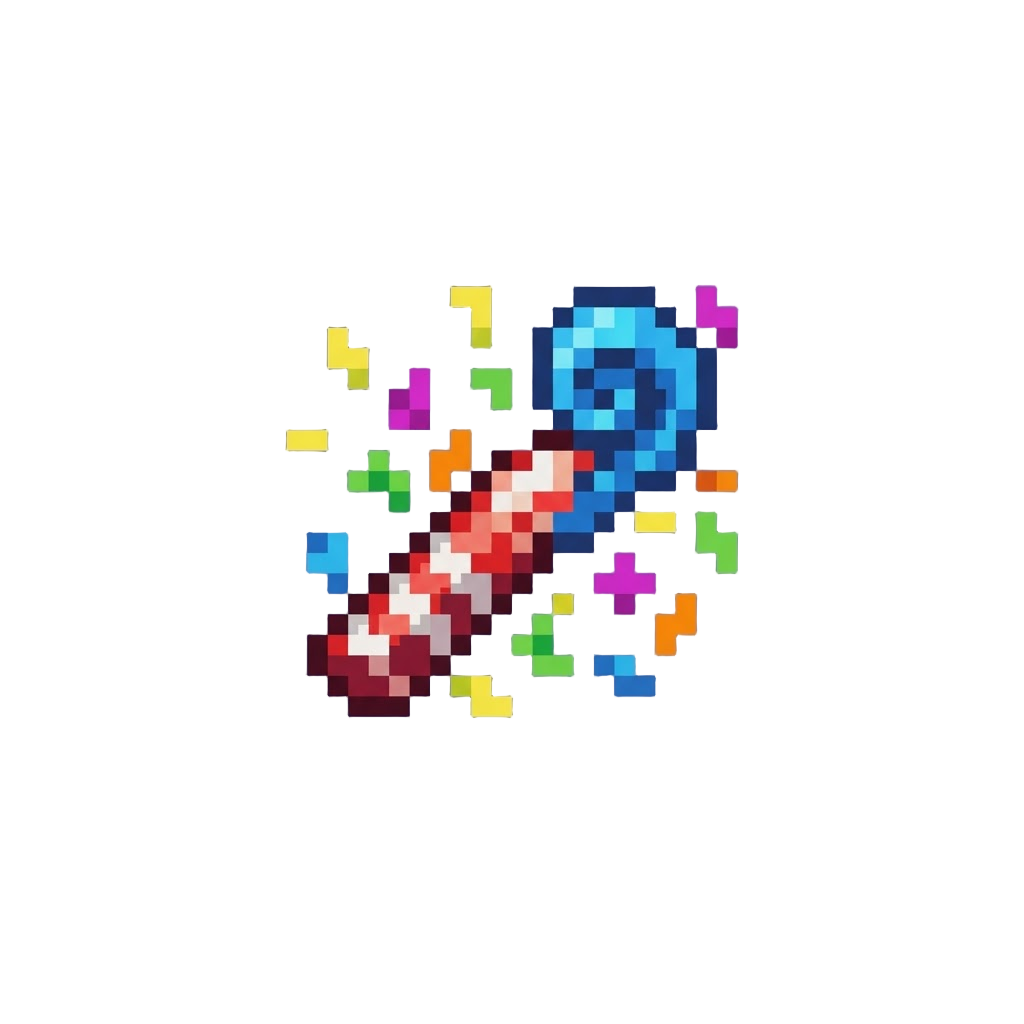 A Fizzled Spell That Turns Into Harmless Party Confetti and Noisemakers