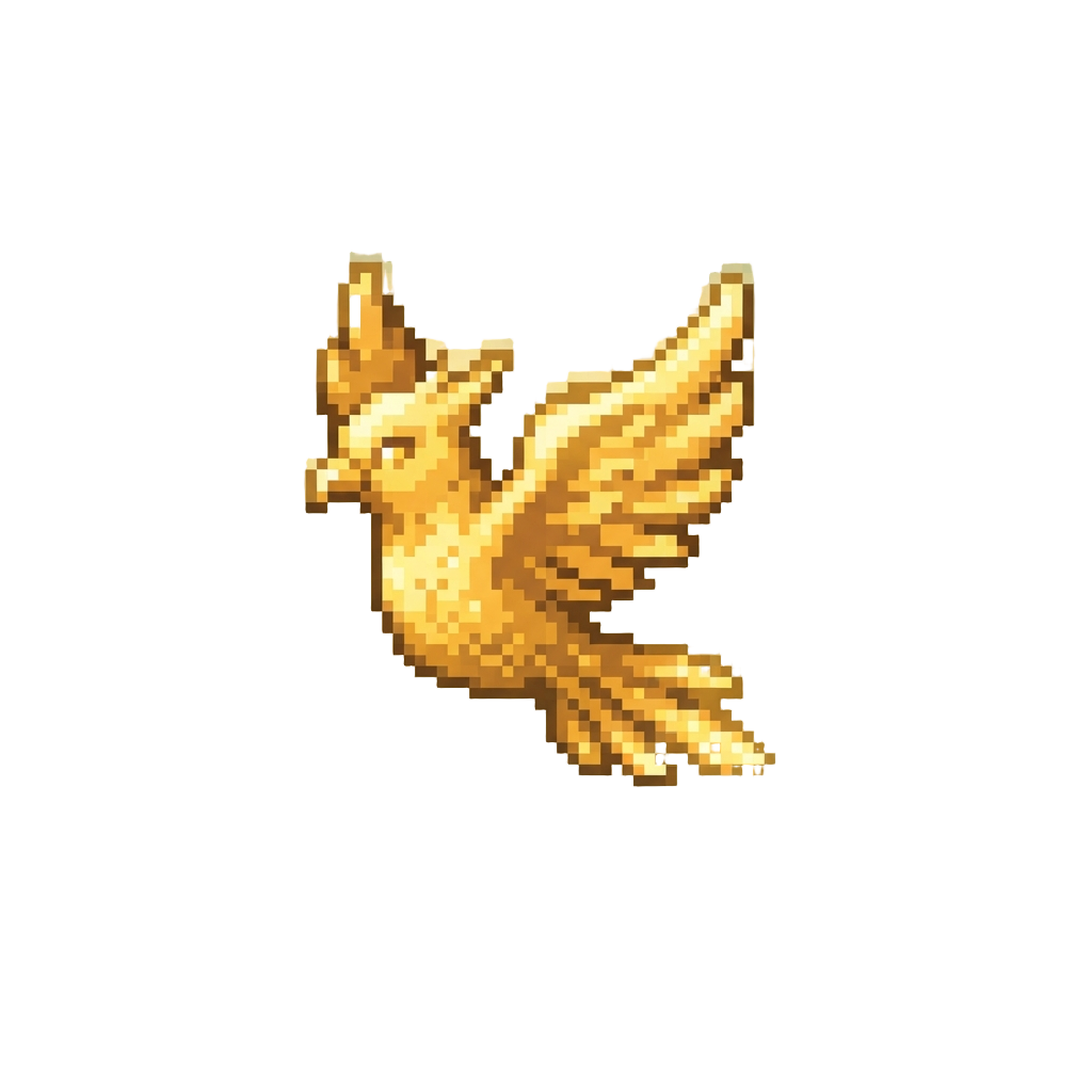 A Radiant Golden Phoenix Aura That Shatters Into Stardust