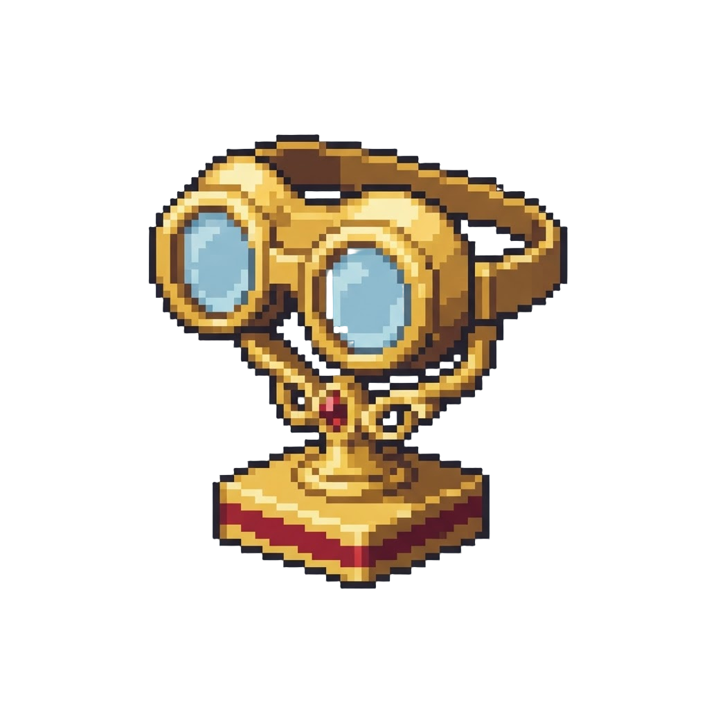 A Pristine Golden Goggles Trophy