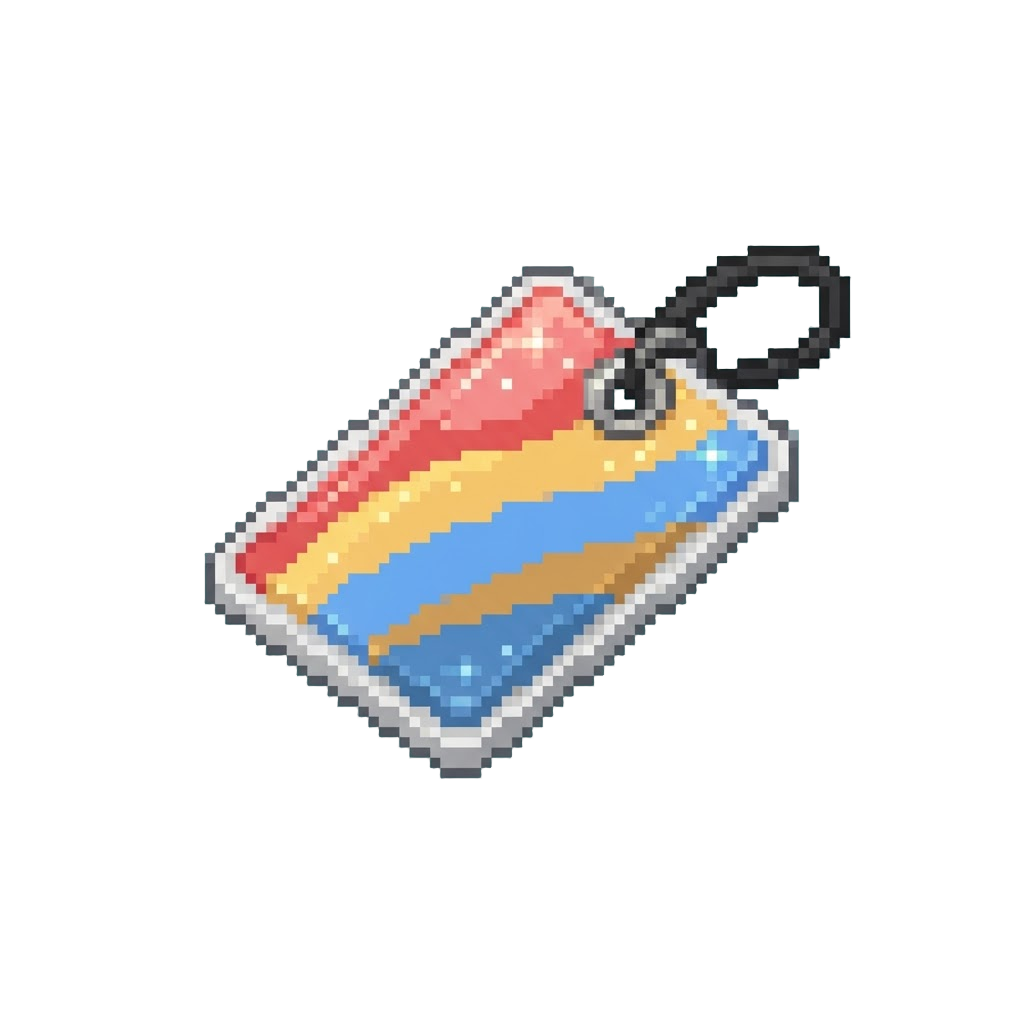 A Sparkly Rainbow Ski Pass