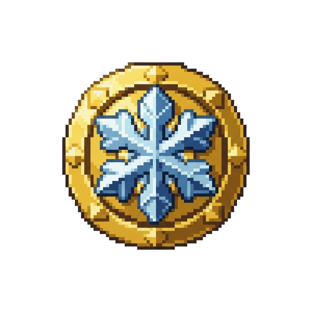 A Shiny Diamond Snowflake Badge