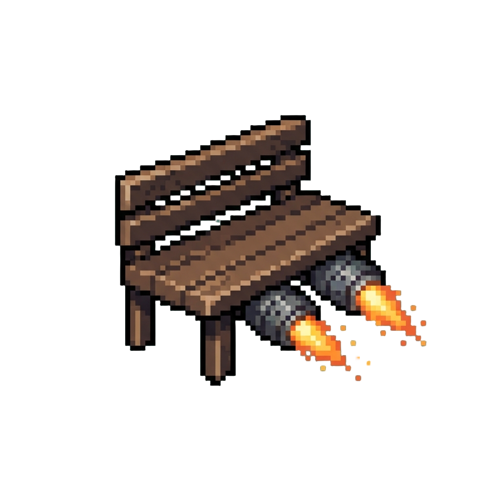 A Jet-propelled Wooden Bench