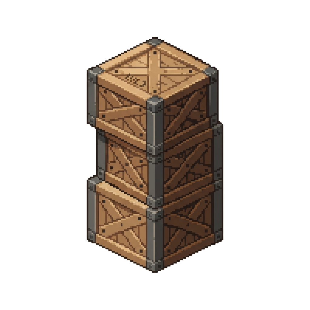 A Mega Wooden Crate Tower
