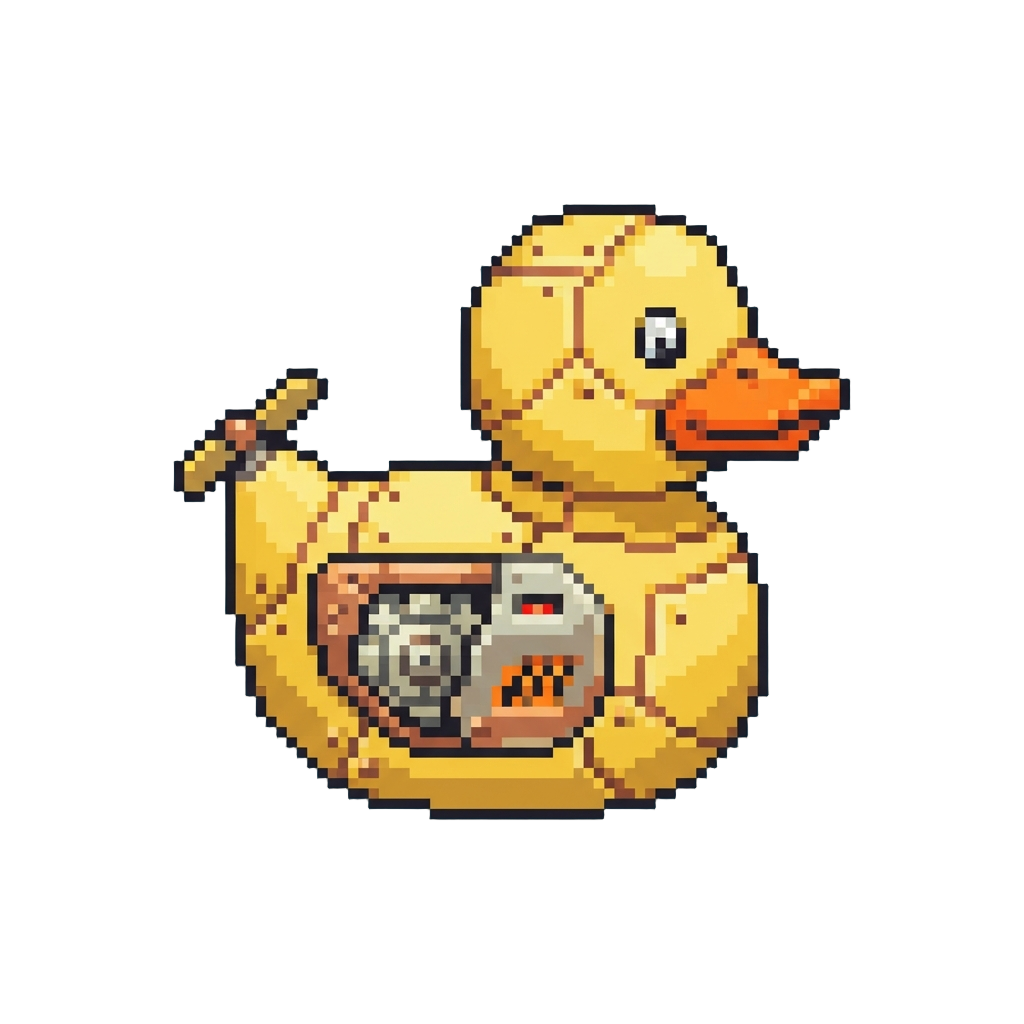 A Giant Mechanical Motorized Rubber Duck