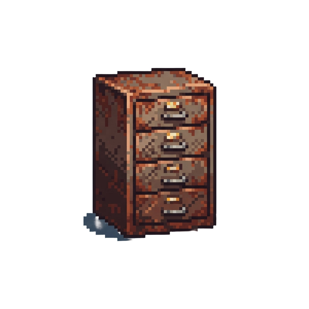A Rusty Metal File Cabinet