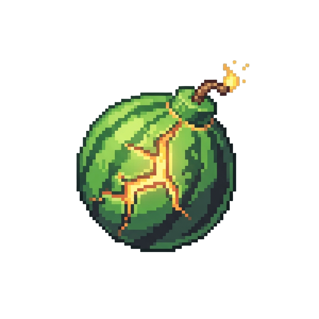 A Giant Glowing Watermelon Bomb