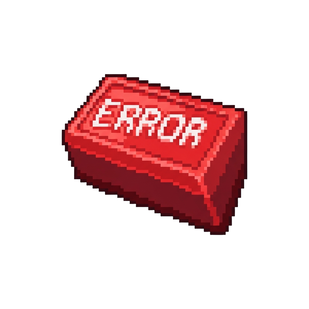 A Giant Flashing Red 3d Error Sign