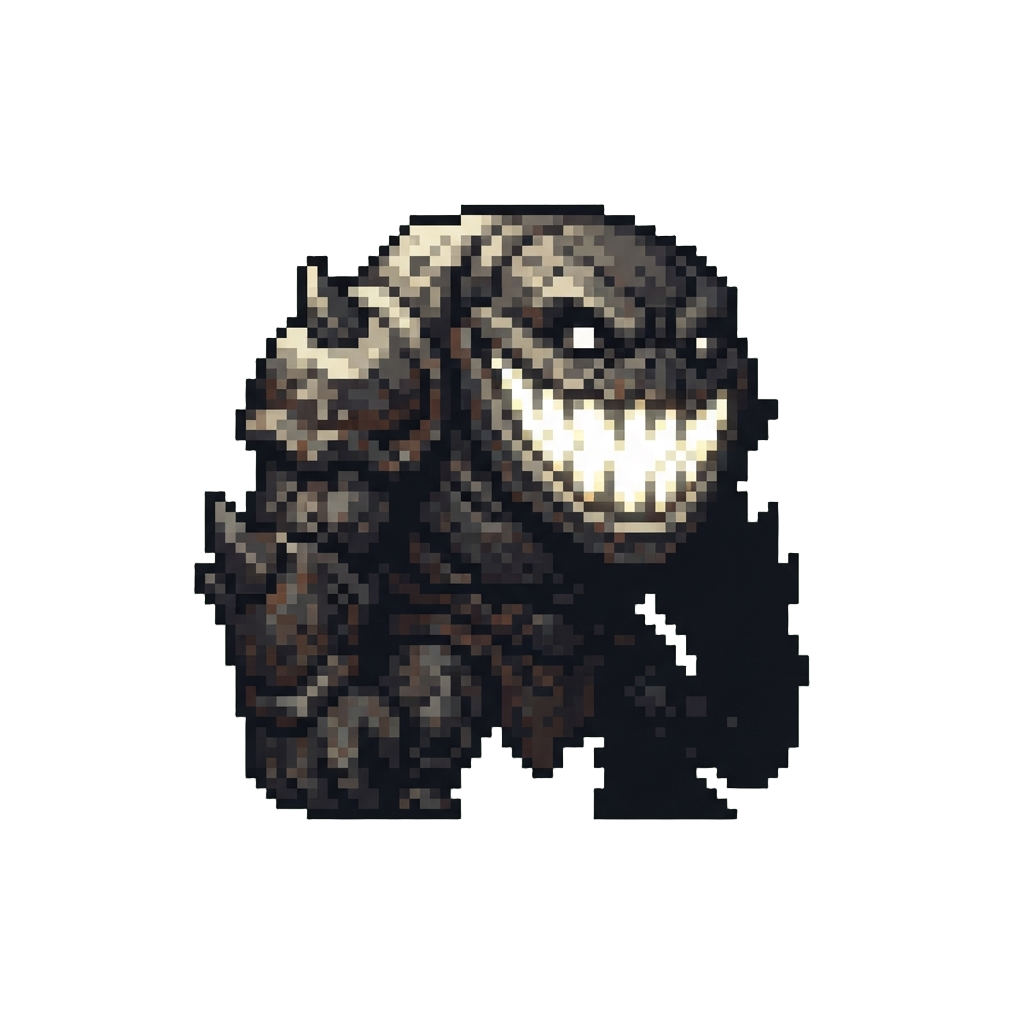 A Giant Towering Smiler with a Glowing White Grin