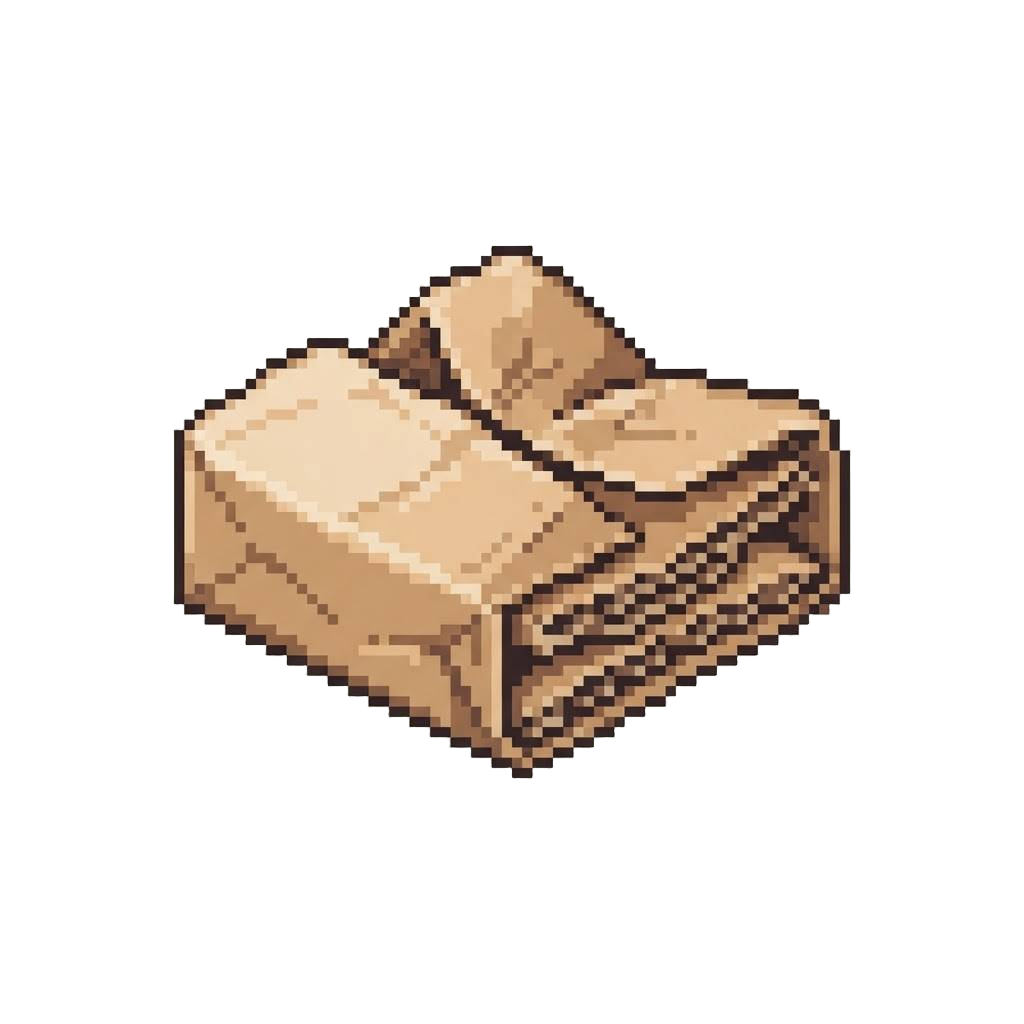 A Squished Empty Cardboard Box